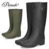 長靴 レディース 雪 おしゃれ レインブーツ 軽量 防寒 暖かい ロング ブーツ 防滑 靴 防水 ブラック カーキ 黒 パレード 52601 Parade