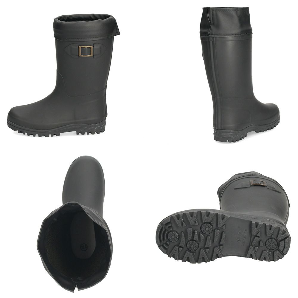 長靴 キッズ レインブーツ 靴 防滑 防寒 防水 雨靴 通学 折り返し可能 屈曲性 雪対応 男の子 女の子 ジュニア パレード56601 Parade ブラック ブラウン