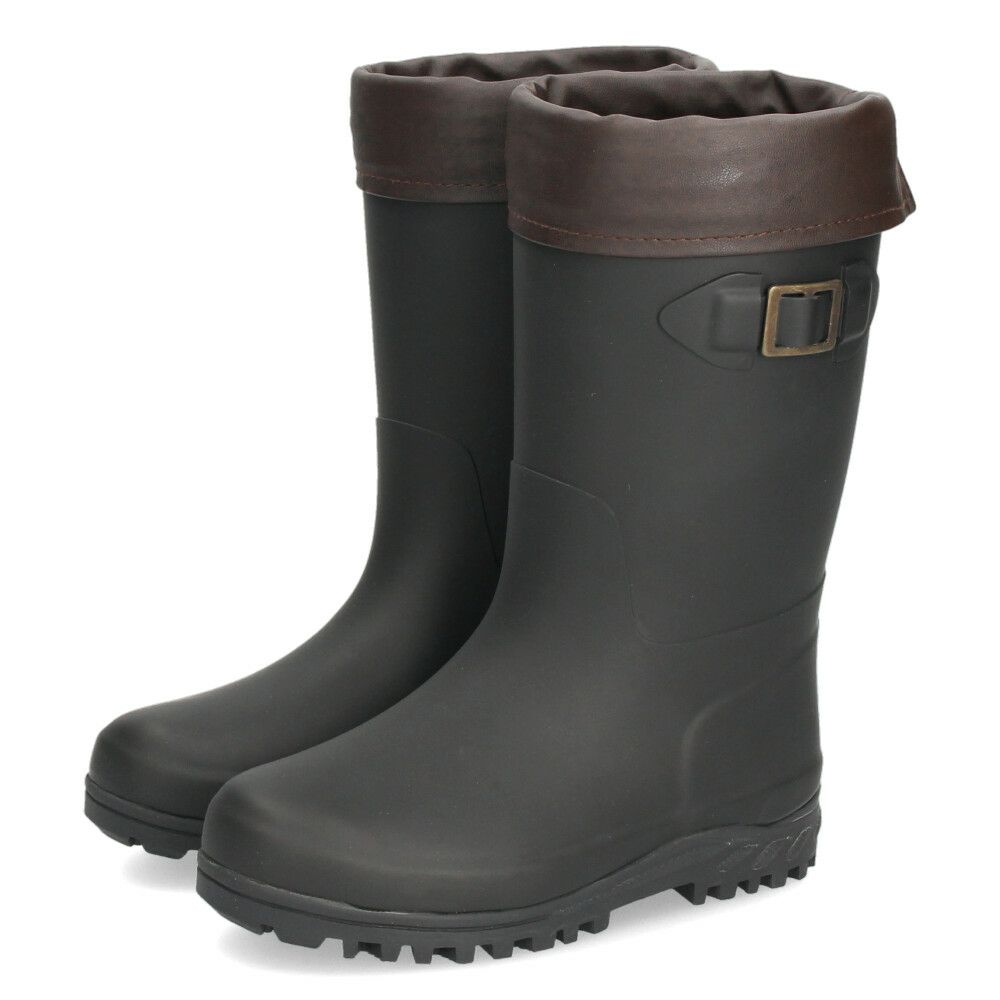 長靴 キッズ レインブーツ 靴 防滑 防寒 防水 雨靴 通学 折り返し可能 屈曲性 雪対応 男の子 女の子 ジュニア パレード56601 Parade ブラック ブラウン