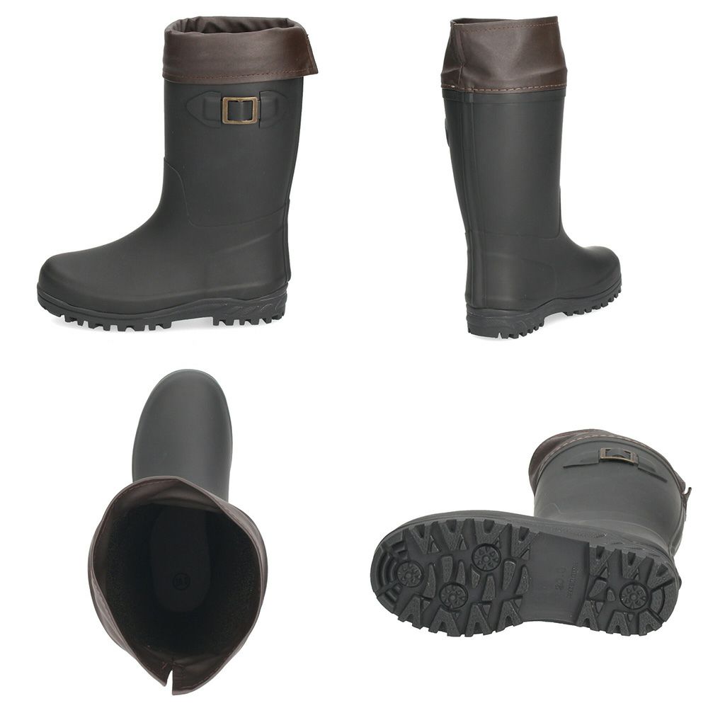 長靴 キッズ レインブーツ 靴 防滑 防寒 防水 雨靴 通学 折り返し可能 屈曲性 雪対応 男の子 女の子 ジュニア パレード56601 Parade ブラック ブラウン