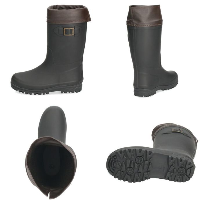 長靴 キッズ レインブーツ 靴 防滑 防寒 防水 雨靴 通学 折り返し可能 屈曲性 雪対応 男の子 女の子 ジュニア パレード56601 Parade ブラック ブラウン