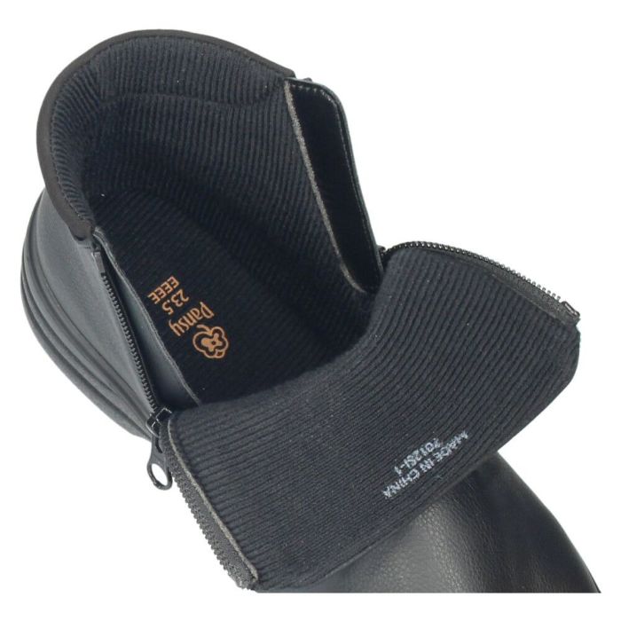 ショートブーツ レディース サイドジップ 防水 幅広 ゆったり 4E 雨 カジュアル 抗菌防臭加工 暖かい ブラック 黒 ブラウン 履きやすい パンジー 4691 Pansy