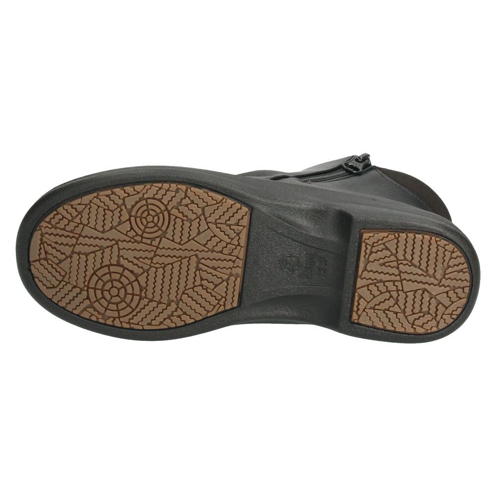 ショートブーツ レディース サイドジップ 防水 幅広 ゆったり 4E 雨 カジュアル 抗菌防臭加工 暖かい ブラック 黒 ブラウン 履きやすい パンジー 4691 Pansy