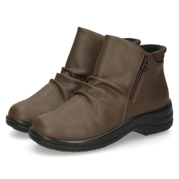 ショートブーツ レディース サイドジップ 防水 幅広 ゆったり 4E 雨 カジュアル 抗菌防臭加工 暖かい ブラック 黒 ブラウン 履きやすい パンジー 4691 Pansy