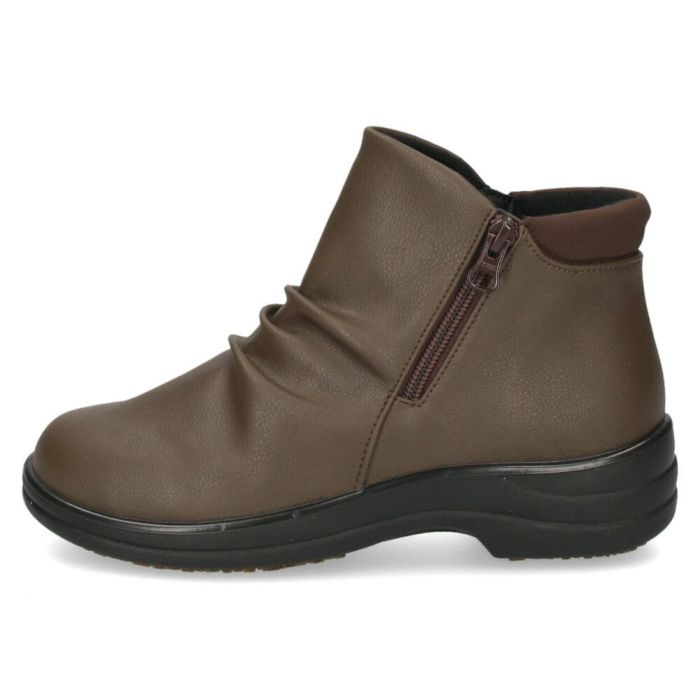 ショートブーツ レディース サイドジップ 防水 幅広 ゆったり 4E 雨 カジュアル 抗菌防臭加工 暖かい ブラック 黒 ブラウン 履きやすい パンジー 4691 Pansy