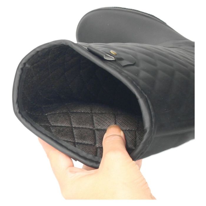 長靴 レディース 雪 レインブーツ 靴 ロング 完全防水 防滑 軽量 やわらか キルティング シンプル 黒 ブラウン ブラック 雨 大きいサイズParade 52602