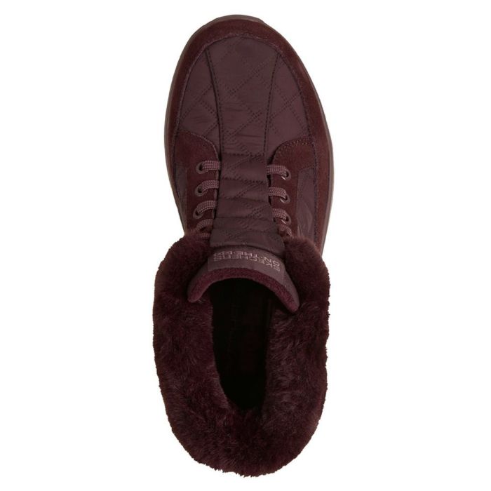 スケッチャーズ スリップインズ レディース ブーツ ショート 黒 防滑 撥水 軽量 防寒ブーツ SKECHERS Slip－ins オン ザ ゴー アンコール 144841 暖かい 滑らない ゴム紐 ノーマル幅