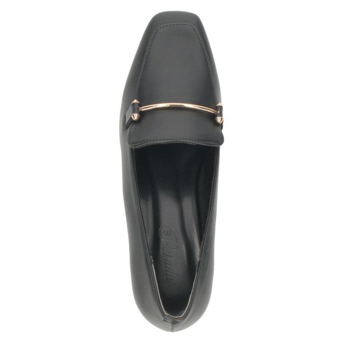 ローファー レディース パンプス スクエアトゥ ビット付き 歩きやすい 柔らか素材 オフィス 通勤 通学 カジュアル パレード 51106 Parade ブラック オーク