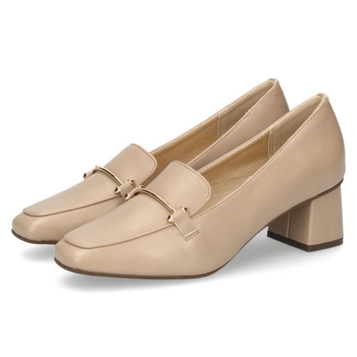 ローファー レディース パンプス スクエアトゥ ビット付き 歩きやすい 柔らか素材 オフィス 通勤 通学 カジュアル パレード 51106 Parade ブラック オーク