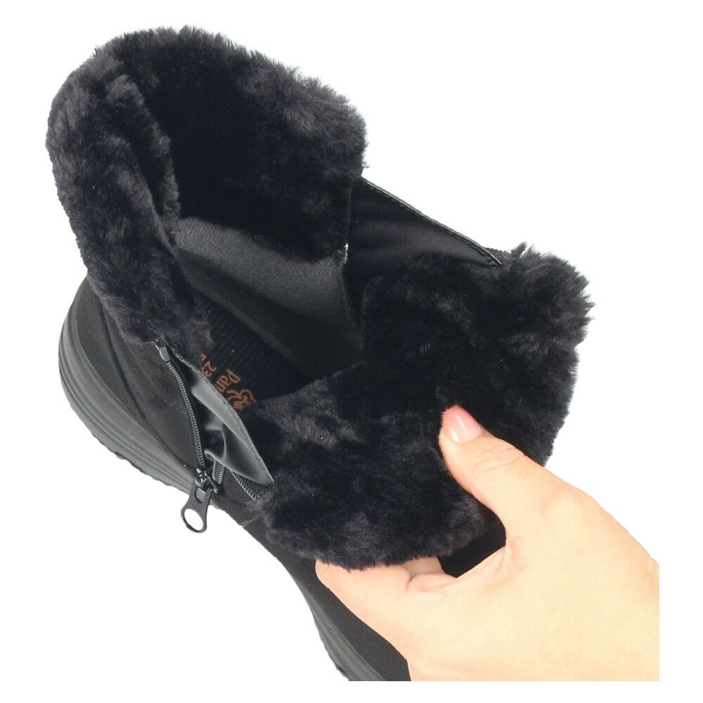 ブーツ レディース 歩きやすい 防水 防寒 冬 軽量 ショートブーツ ボア 黒 幅広 4E ゆったり 滑りにくい 撥水 靴 パンジー Pansy 4605