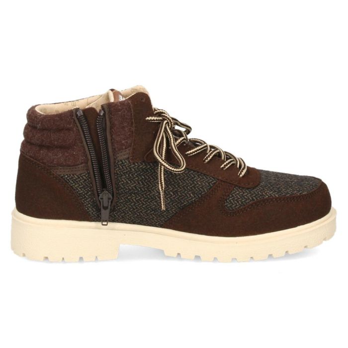 moz モズ ブーツ レディース 防水 撥水 靴 シューズ スニーカー ハイカット レースアップ ツイード  402507 アウトドア 冬 雪 雨 アンクル丈