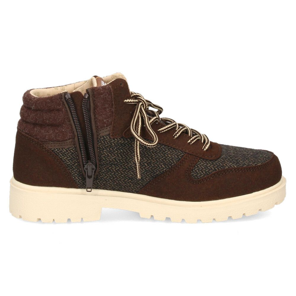 moz モズ ブーツ レディース 防水 撥水 靴 シューズ スニーカー ハイカット レースアップ ツイード  402507 アウトドア 冬 雪 雨 アンクル丈