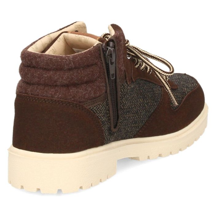 moz モズ ブーツ レディース 防水 撥水 靴 シューズ スニーカー ハイカット レースアップ ツイード  402507 アウトドア 冬 雪 雨 アンクル丈