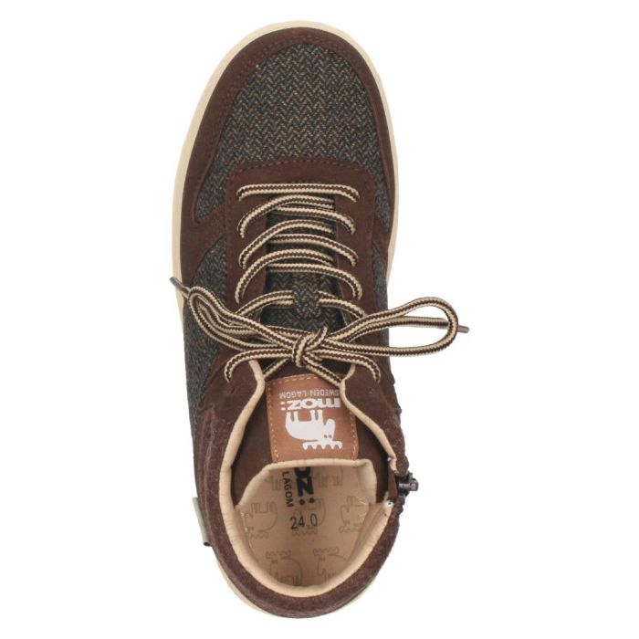 moz モズ ブーツ レディース 防水 撥水 靴 シューズ スニーカー ハイカット レースアップ ツイード  402507 アウトドア 冬 雪 雨 アンクル丈