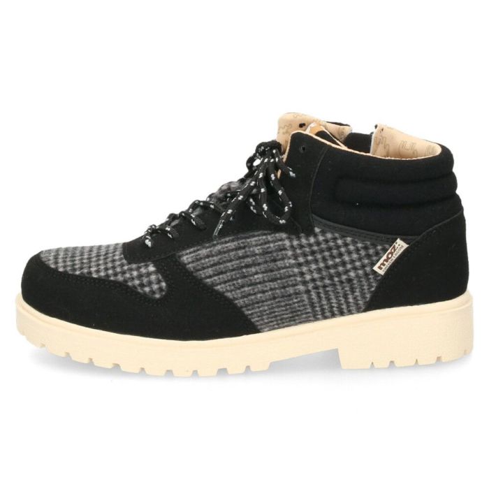 moz モズ ブーツ レディース 防水 撥水 靴 シューズ スニーカー ハイカット レースアップ ツイード  402507 アウトドア 冬 雪 雨 アンクル丈