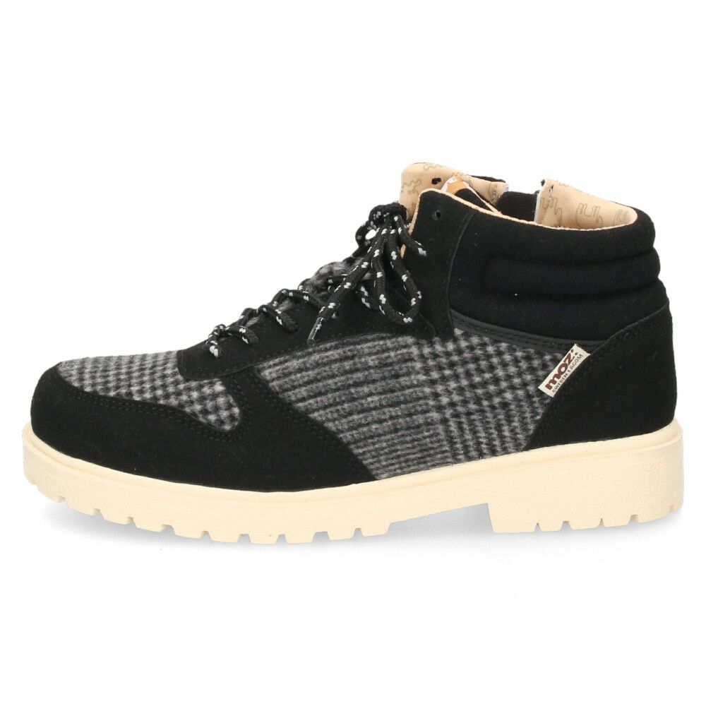 moz モズ ブーツ レディース 防水 撥水 靴 シューズ スニーカー ハイカット レースアップ ツイード  402507 アウトドア 冬 雪 雨 アンクル丈