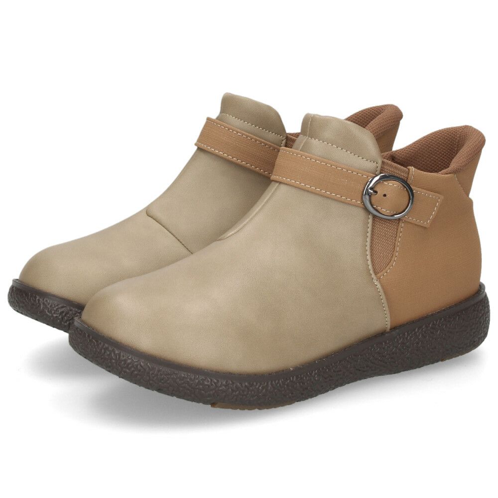 ブーツ レディース 歩きやすい 滑らない ショートブーツ ハンズフリー 手を使わずに履ける 靴 防水 防滑 4E 幅広 ゆったり 黒 Pansy パンジー パンジーハーツ PS1540