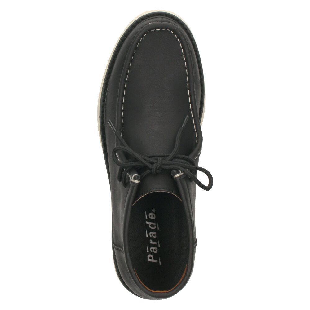 ブーツ メンズ モカシン 防水 カジュアル モカシンブーツ ブラック ブラウン 黒 茶 靴 レースアップ 通勤 通学 普段使い ショートブーツ ファッション かっこいい おしゃれ パレード 4831 Parade