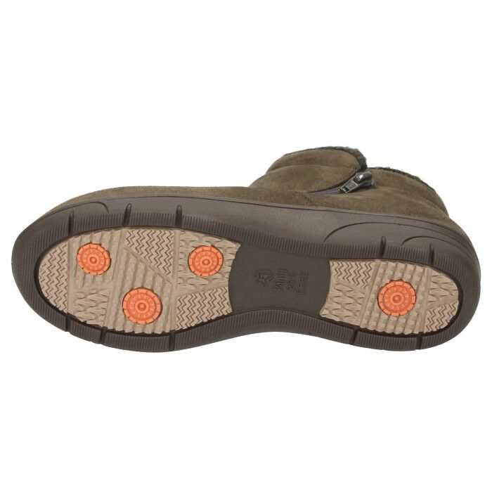 ショートブーツ レディース 防水 撥水 防滑 防寒 幅広 4E ゆったり アンクル丈 ブラック 黒 カーキ ブラウン サイドジップ PANSY パンジー PS1483