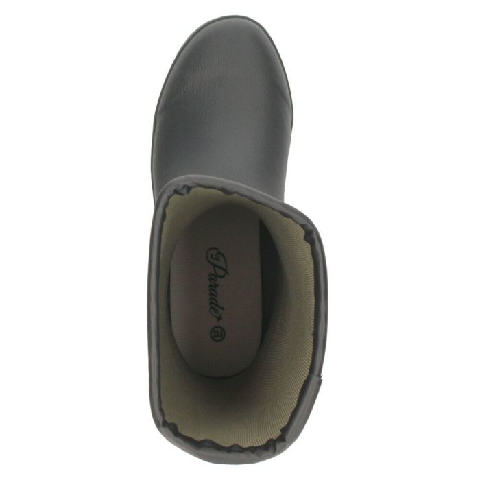 長靴 レディース ミドル丈 レインブーツ 防水 防滑 軽量 吸湿速乾素材使用 雨靴 雪 ブラック ボルドー 柔らか シンプル ガーデニング パレード 52606 Parade