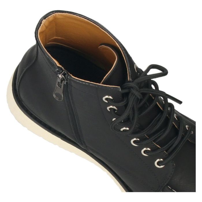ブーツ メンズ 防水 防滑 黒 ハイカット 紐 レースアップ サイドジップ ブラック ブラウン 合皮 雨 雪 歩きやすい 滑りにくい パレード 4830 Parade