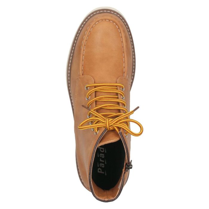 ブーツ メンズ 防水 防滑 黒 ハイカット 紐 レースアップ サイドジップ ブラック ブラウン 合皮 雨 雪 歩きやすい 滑りにくい パレード 4830 Parade