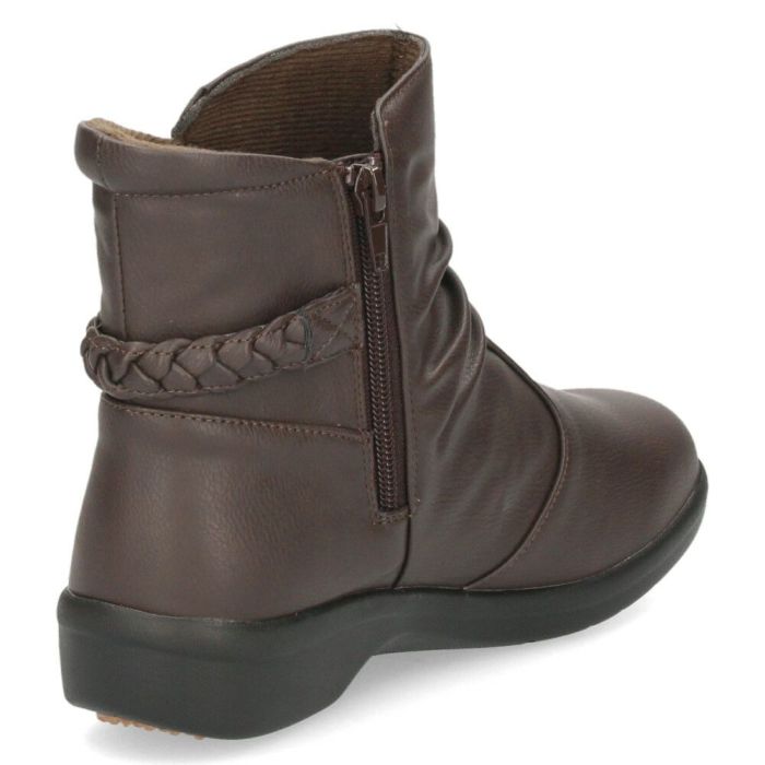 ショートブーツ レディース ブーツ 防水 防寒 幅広 4E ゆったり 黒 ブラック 晴雨兼用 履きやすい 柔らかい ローヒール Parade パレード 52907