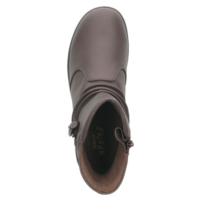 ショートブーツ レディース ブーツ 防水 防寒 幅広 4E ゆったり 黒 ブラック 晴雨兼用 履きやすい 柔らかい ローヒール Parade パレード 52907