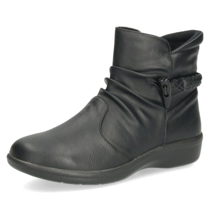 ショートブーツ レディース ブーツ 防水 防寒 幅広 4E ゆったり 黒 ブラック 晴雨兼用 履きやすい 柔らかい ローヒール Parade パレード 52907