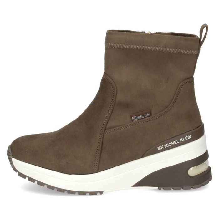 ブーツ レディース ショートブーツ 靴 黒 ブラック ミドルブーツ クッション性 幅広 撥水 サイドジップ ヒール エアークッション 厚底 ミッシェルクラン 5037 MK MICHEL KLEIN