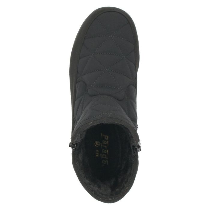 ショートブーツ レディース ブーツ 防水 防寒 幅広 3E ゆったり 黒 ブラック 晴雨兼用 あたたかい 履きやすい サイドジップ パレード 52901 Parade