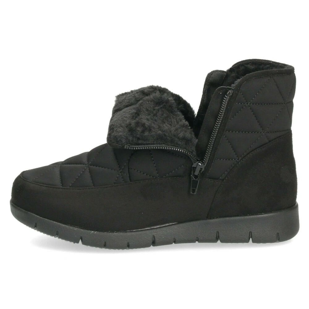 ブーツ 防寒 ボア 防水 ショートブーツ レディース 幅広 3E ゆったり スノーブーツ 冬 雪 黒 ブラック 晴雨兼用 あたたかい 履きやすい サイドジップ パレード 52901 Parade