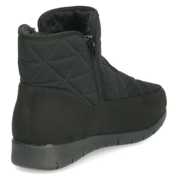 ブーツ 防寒 ボア 防水 ショートブーツ レディース 幅広 3E ゆったり スノーブーツ 冬 雪 黒 ブラック 晴雨兼用 あたたかい 履きやすい サイドジップ パレード 52901 Parade