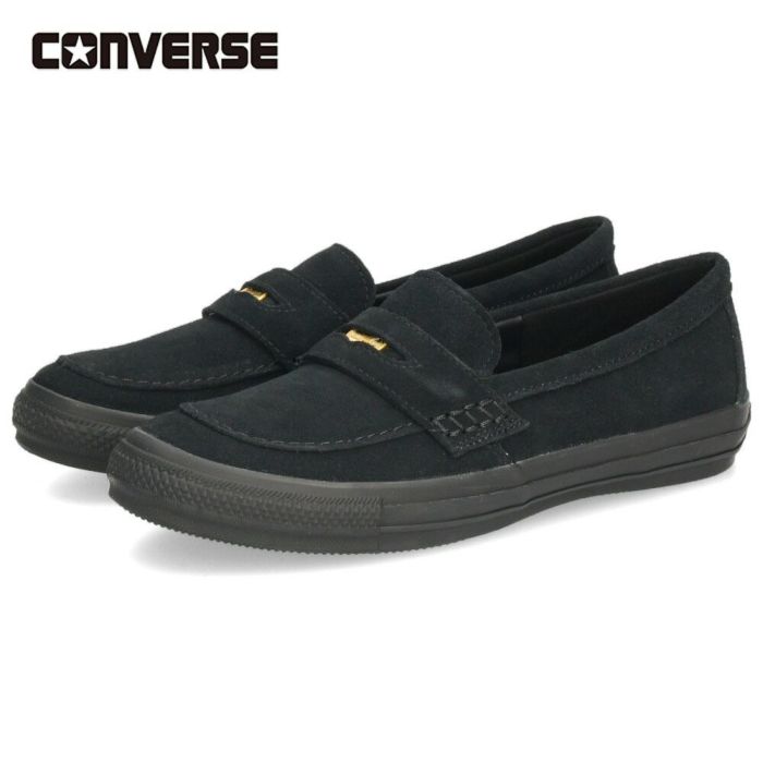 コンバース オールスター コインローファー SU メンズ ローファー スエード 本革 カジュアル 黒 ブラック CONVERSE ALL STAR COINLOAFER SU 31316671