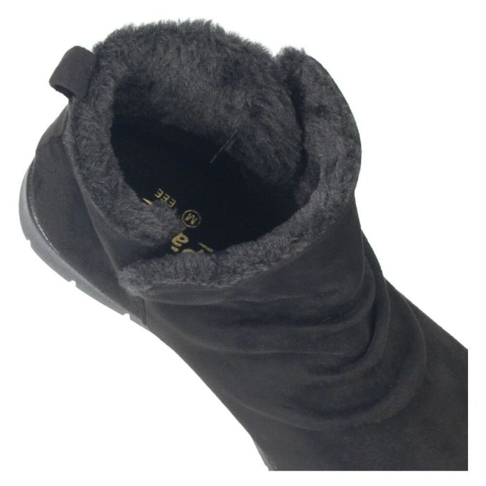 ブーツ レディース 幅広 防水 靴 ショートブーツ 3E あったかい 保温 履きやすい おしゃれ かわいい シンプル ローヒール 冬 晴雨兼用 黒 ブラック 茶色 ブラウン カーキ パレード 52909 Parade