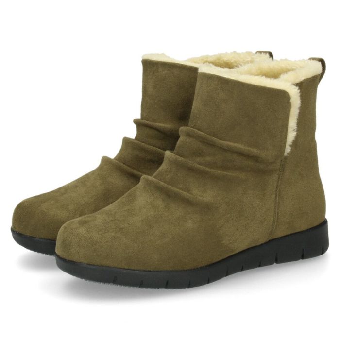 ブーツ レディース 幅広 防水 靴 ショートブーツ 3E あったかい 保温 履きやすい おしゃれ かわいい シンプル ローヒール 冬 晴雨兼用 黒 ブラック 茶色 ブラウン カーキ パレード 52909 Parade