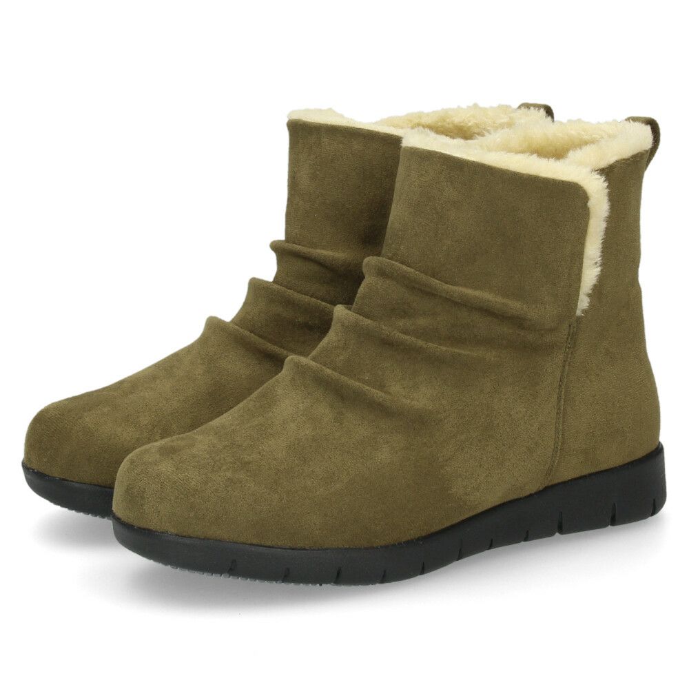 ブーツ レディース 幅広 防水 靴 ショートブーツ 3E あったかい 保温 履きやすい おしゃれ かわいい シンプル ローヒール 冬 晴雨兼用 黒 ブラック 茶色 ブラウン カーキ パレード 52909 Parade