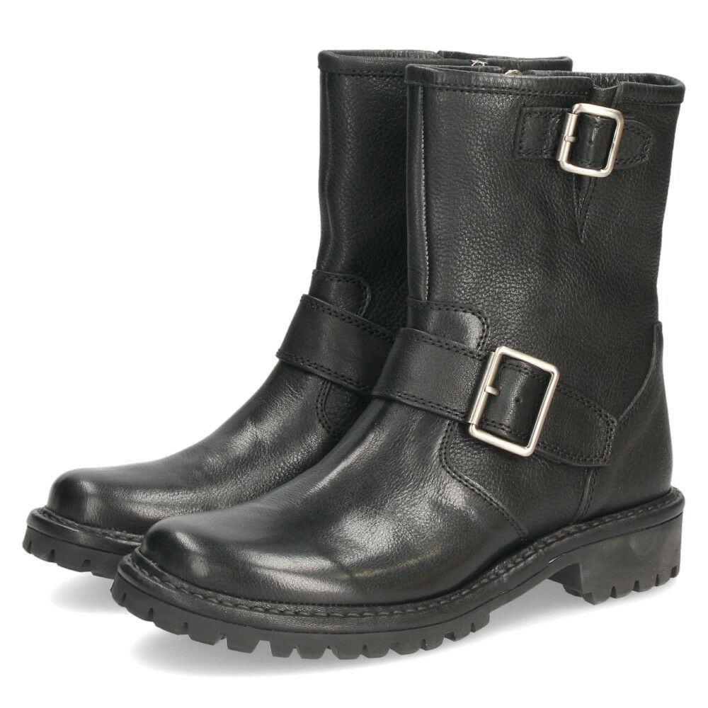 ブーツ レディース 歩きやすい 本革 履きやすい エンジニアブーツ 3cm ヒール 日本製 ミドル丈 黒 ブラック SAYA サヤ 51282