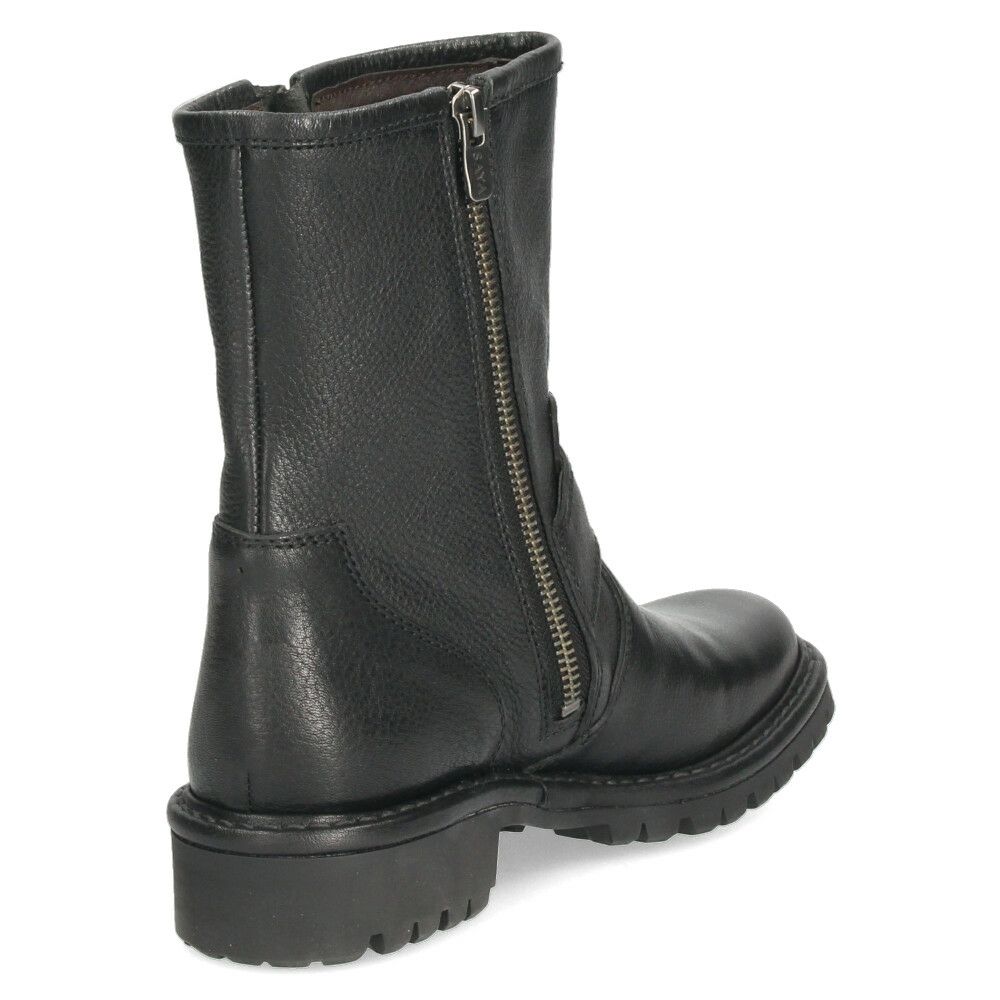 ブーツ レディース 歩きやすい 本革 履きやすい エンジニアブーツ 3cm ヒール 日本製 ミドル丈 黒 ブラック SAYA サヤ 51282