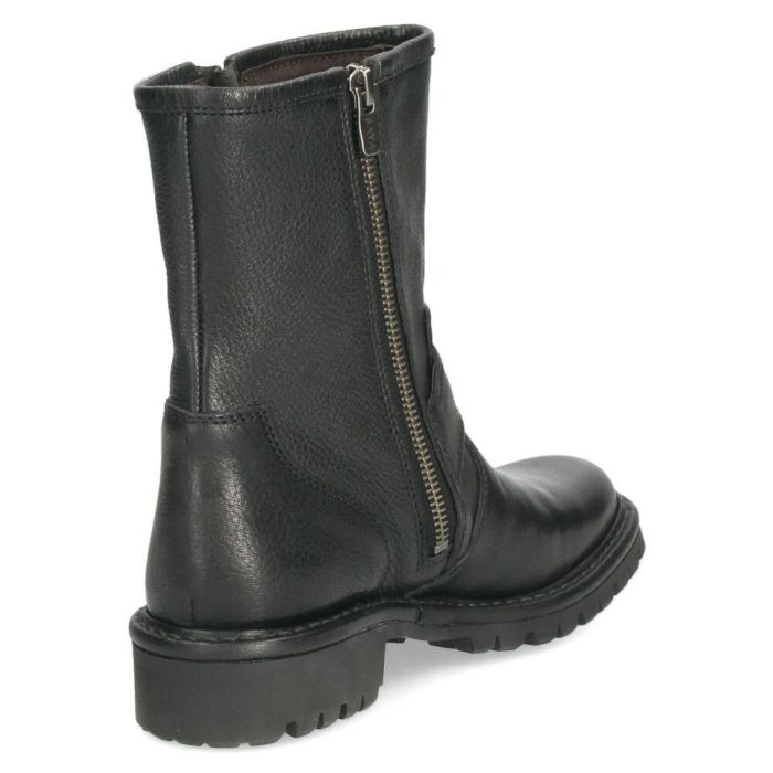 ブーツ レディース 歩きやすい 本革 履きやすい エンジニアブーツ 3cm ヒール 日本製 ミドル丈 黒 ブラック SAYA サヤ 51282