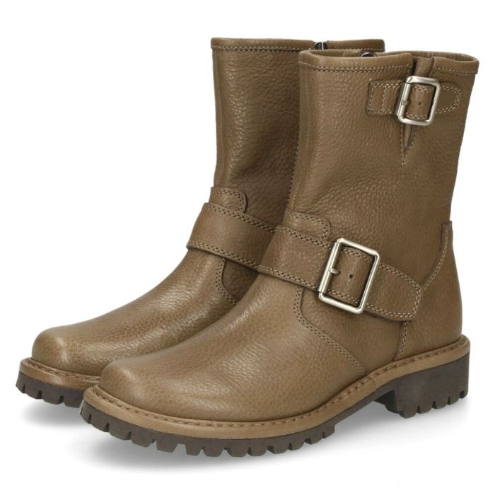 ブーツ レディース 歩きやすい 本革 履きやすい エンジニアブーツ 3cm ヒール 日本製 ミドル丈 黒 ブラック SAYA サヤ 51282