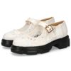 カジュアルシューズ レディース 靴 軽量 厚底 レース ストラップシューズ おしゃれ かわいい 疲れにくい ｂyあしながおじさん 8940329 ブラック 黒 アイボリー