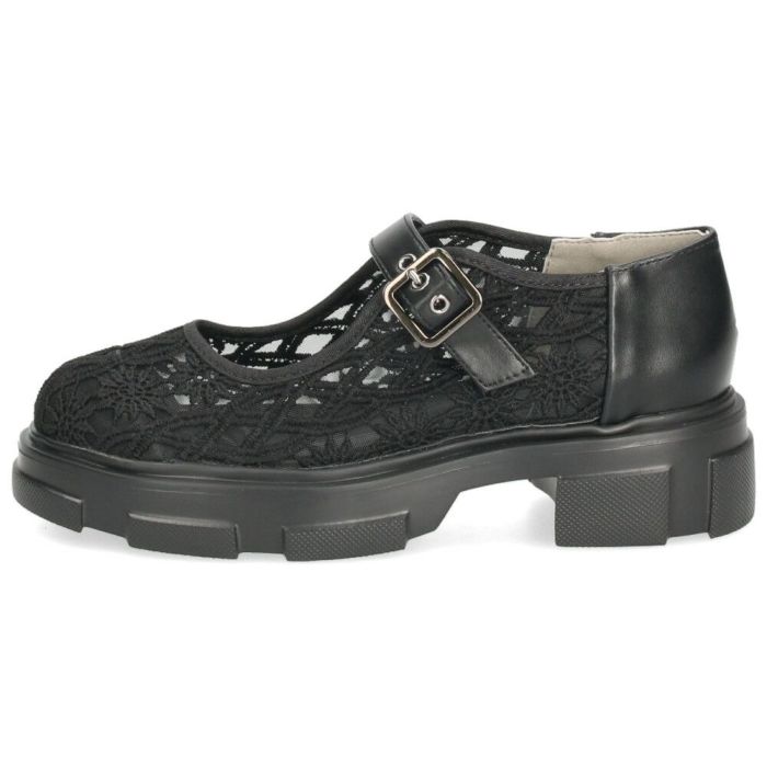 カジュアルシューズ レディース 靴 軽量 厚底 レース ストラップシューズ おしゃれ かわいい 疲れにくい ｂyあしながおじさん 8940329 ブラック 黒 アイボリー