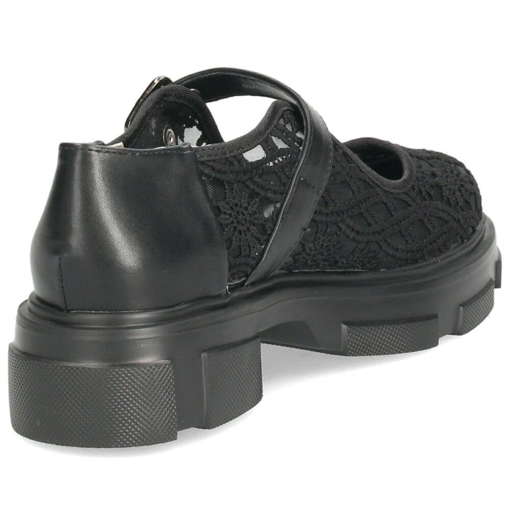 カジュアルシューズ レディース 靴 軽量 厚底 レース ストラップシューズ おしゃれ かわいい 疲れにくい ｂyあしながおじさん 8940329 ブラック 黒 アイボリー