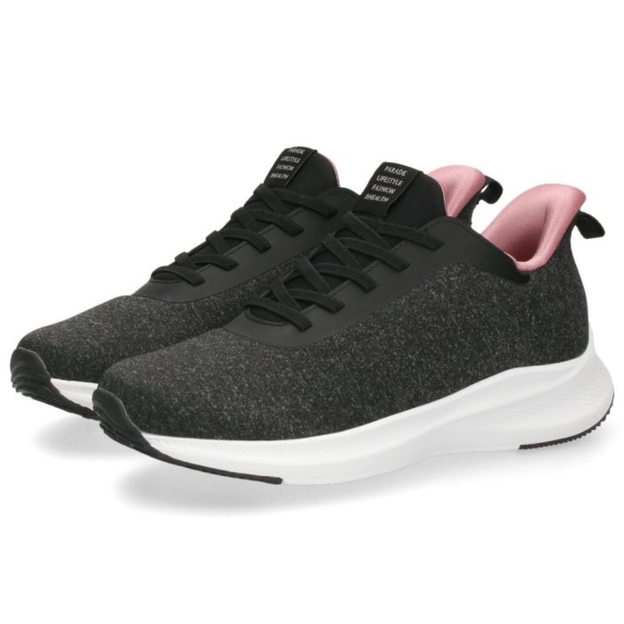 スリッポン レディース スニーカー 撥水 軽量 屈曲性 手を使わず履ける 黒 ブラック 軽い ハンズフリー パレード 楽すぽっ 51708 Parade