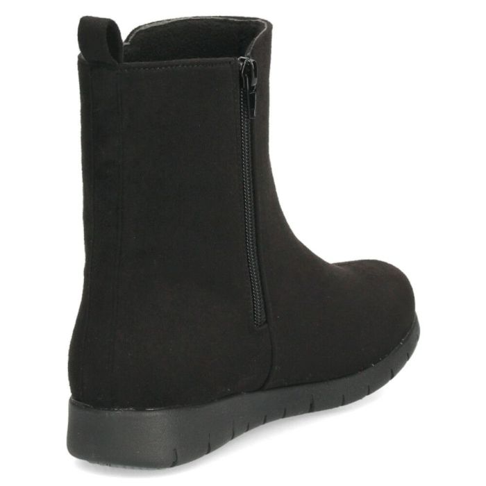 ショートブーツ レディース 歩きやすい 柔らかい ブーツ 防水 幅広 3E ゆったり 暖かい きれいめ 軽い 靴 黒 ブラック Parade パレード 52910