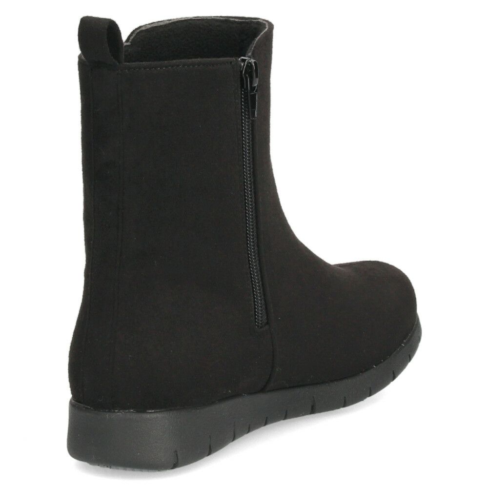 ショートブーツ レディース 暖かい 歩きやすい 柔らかい ブーツ 防水 幅広 3E ゆったり きれいめ 軽い 靴 黒 ブラック Parade パレード 52910