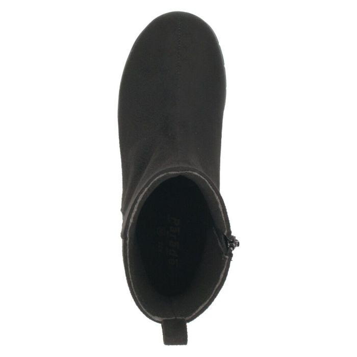 ショートブーツ レディース 暖かい 歩きやすい 柔らかい ブーツ 防水 幅広 3E ゆったり きれいめ 軽い 靴 黒 ブラック Parade パレード 52910