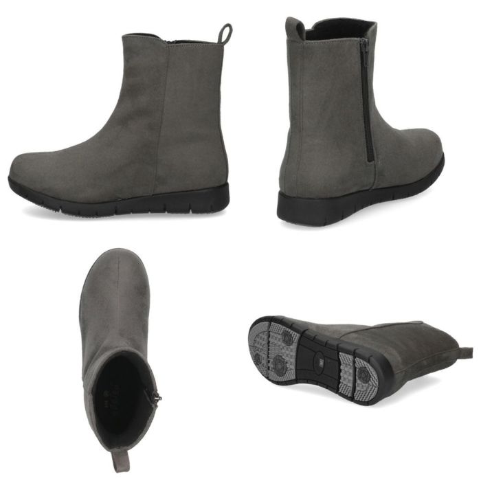 ショートブーツ レディース 歩きやすい 柔らかい ブーツ 防水 幅広 3E ゆったり 暖かい きれいめ 軽い 靴 黒 ブラック Parade パレード 52910