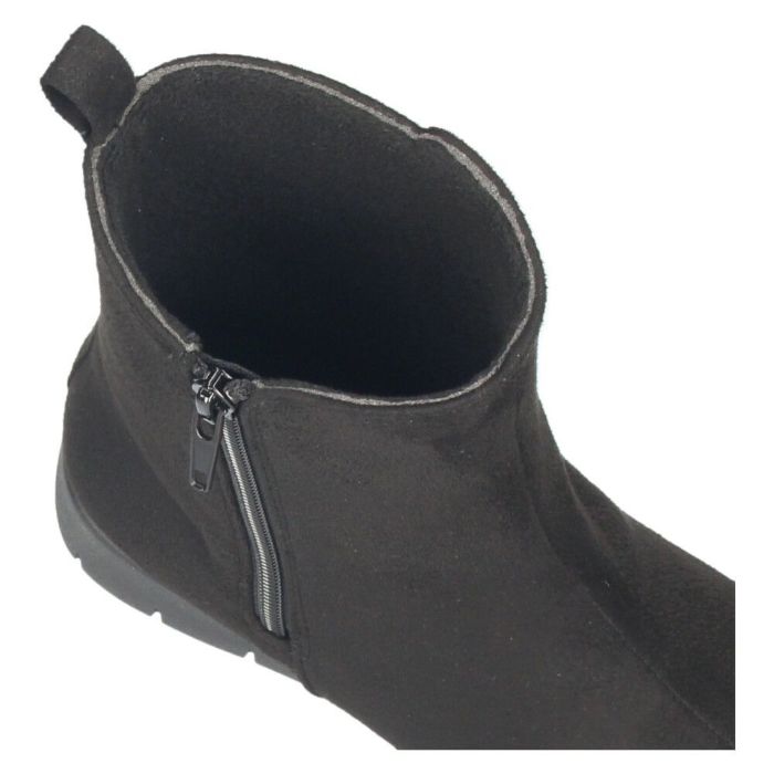 ショートブーツ レディース 暖かい 歩きやすい 柔らかい ブーツ 防水 幅広 3E ゆったり きれいめ 軽い 靴 黒 ブラック Parade パレード 52910